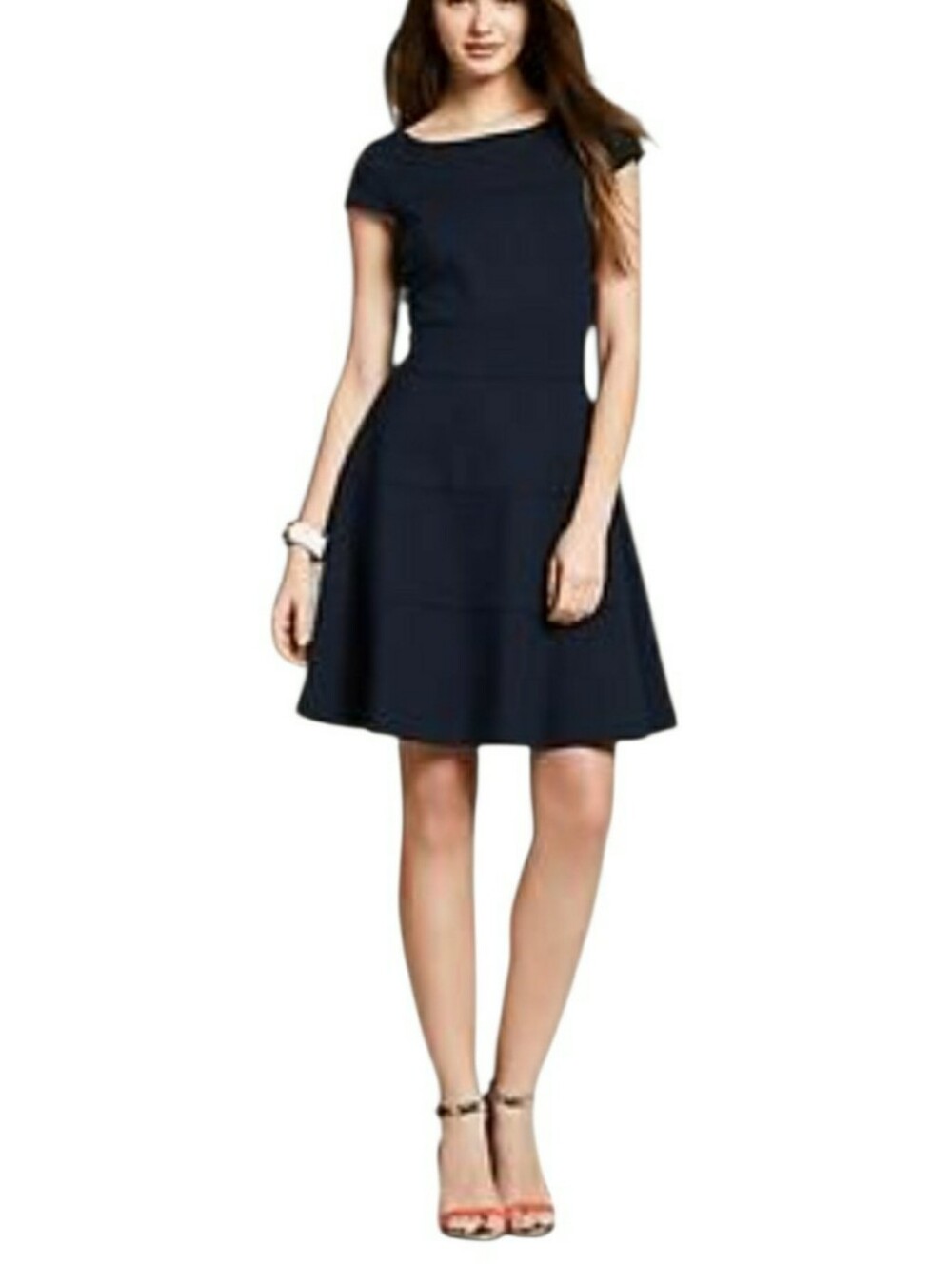 Banana Republic Knit Tiered Fit Flare LBD Dress 8P Polished Poised Party Events